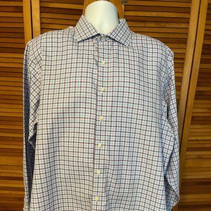BROOKS BROTHERS REGENT SZ 18 - 6/7 NON-IRON LS COTTON DRESS SHIRT